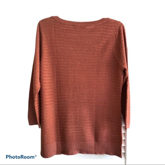 Loft rust color light knit sweater - Picture 4 of 4